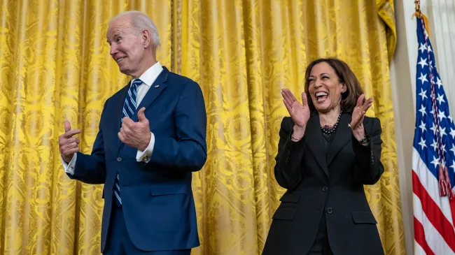 President Joe Biden and Vice President Kamala Harris at a Black History Month reception